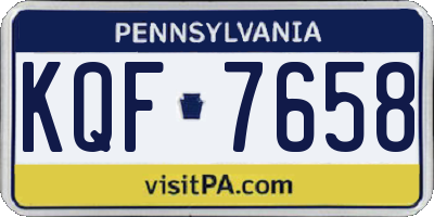 PA license plate KQF7658