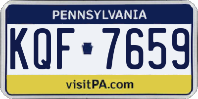 PA license plate KQF7659
