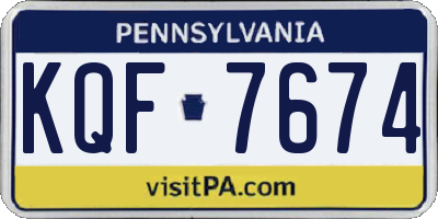 PA license plate KQF7674