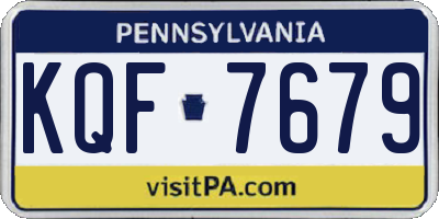 PA license plate KQF7679