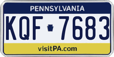 PA license plate KQF7683