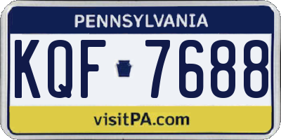 PA license plate KQF7688