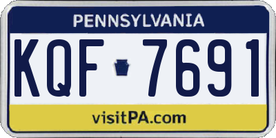 PA license plate KQF7691