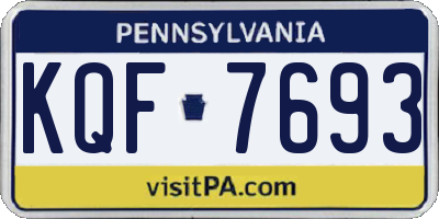 PA license plate KQF7693
