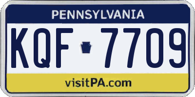 PA license plate KQF7709
