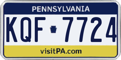 PA license plate KQF7724