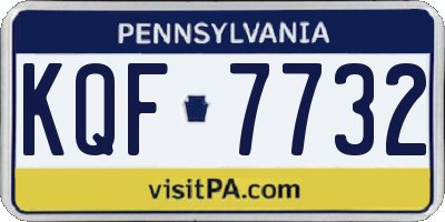 PA license plate KQF7732