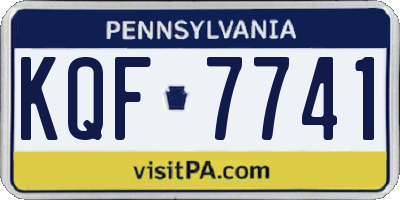 PA license plate KQF7741