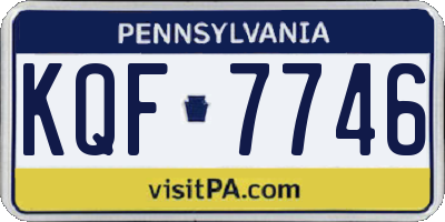 PA license plate KQF7746