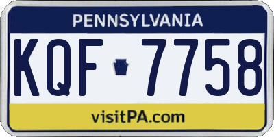 PA license plate KQF7758