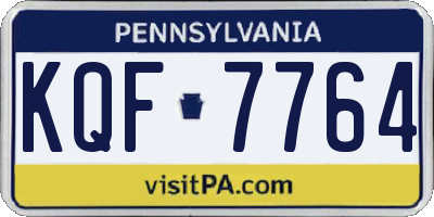 PA license plate KQF7764