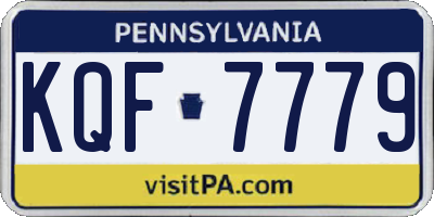 PA license plate KQF7779