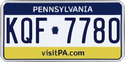 PA license plate KQF7780