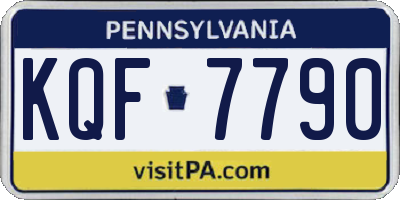 PA license plate KQF7790