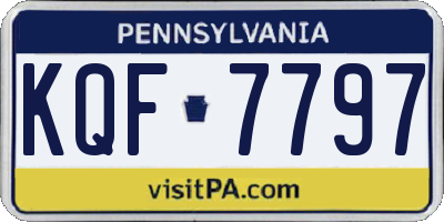 PA license plate KQF7797
