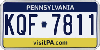 PA license plate KQF7811