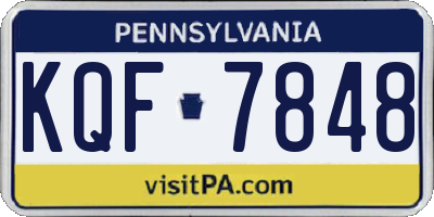 PA license plate KQF7848