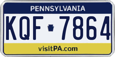 PA license plate KQF7864
