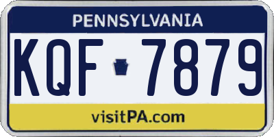 PA license plate KQF7879