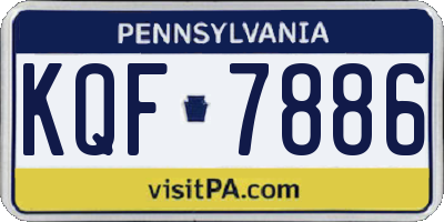 PA license plate KQF7886