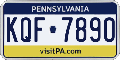 PA license plate KQF7890