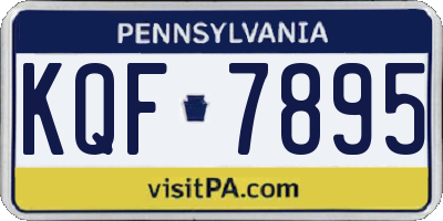 PA license plate KQF7895