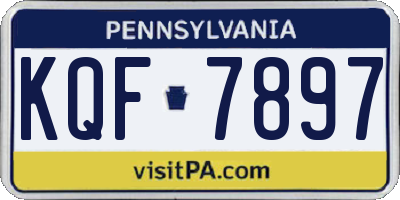 PA license plate KQF7897