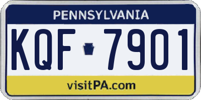 PA license plate KQF7901