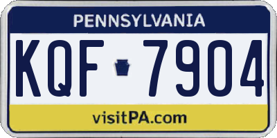 PA license plate KQF7904