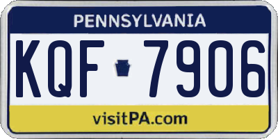 PA license plate KQF7906