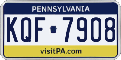 PA license plate KQF7908