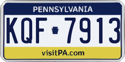 PA license plate KQF7913