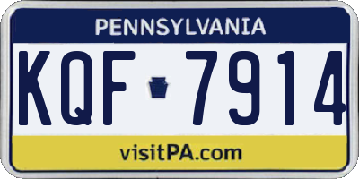 PA license plate KQF7914