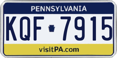 PA license plate KQF7915