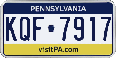 PA license plate KQF7917