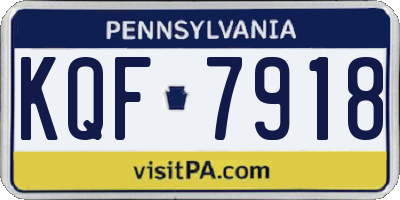 PA license plate KQF7918