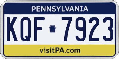 PA license plate KQF7923