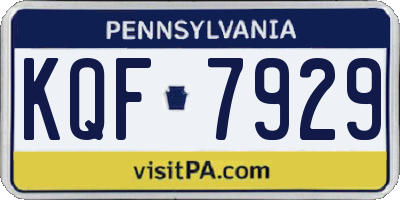 PA license plate KQF7929
