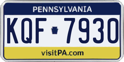 PA license plate KQF7930