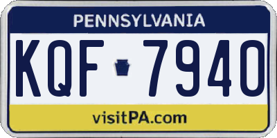 PA license plate KQF7940
