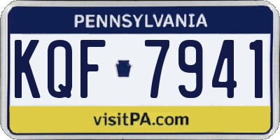 PA license plate KQF7941