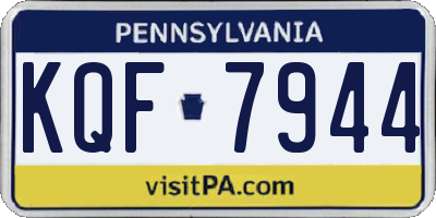 PA license plate KQF7944