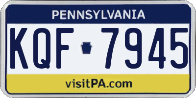 PA license plate KQF7945