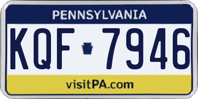 PA license plate KQF7946