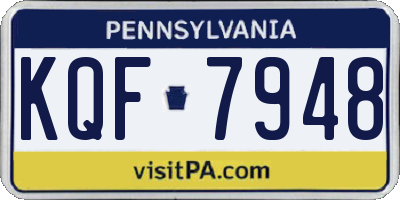 PA license plate KQF7948