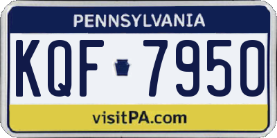 PA license plate KQF7950