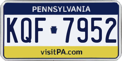 PA license plate KQF7952