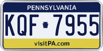 PA license plate KQF7955