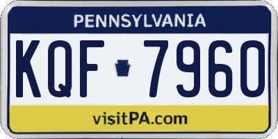 PA license plate KQF7960