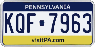 PA license plate KQF7963